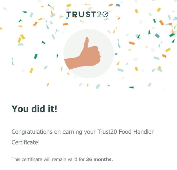 How do I download my Food Handler Certificate?